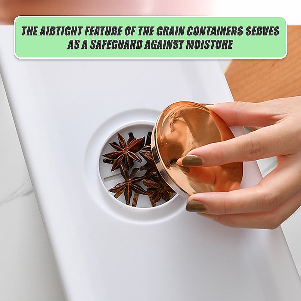 6 Grids Dispenser Storage Container Rice Cereal Beans Grain 8