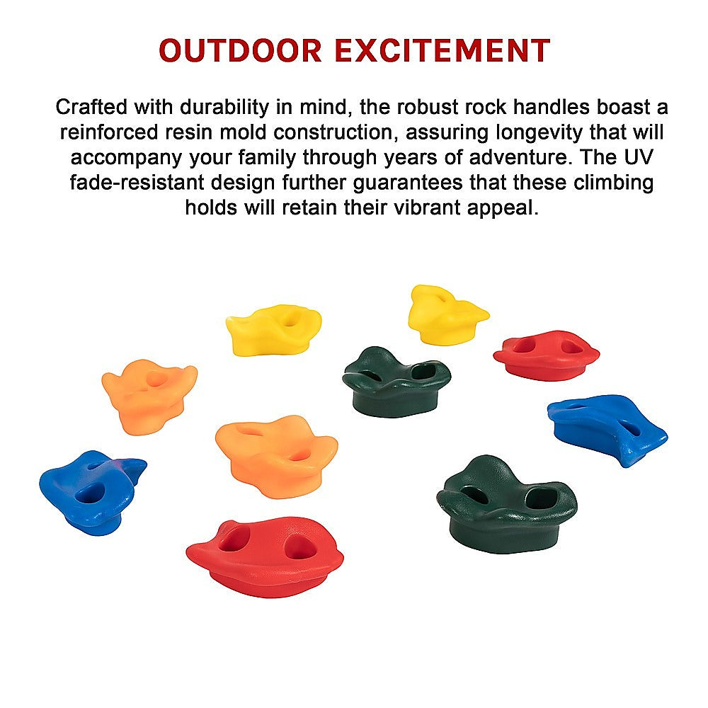 Deluxe 10 x Holds for Rock Climbing Wall Kids Outdoor Playground 11