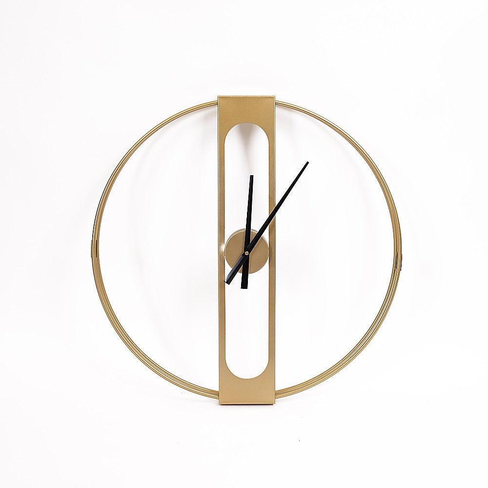 Gold Clover Metal Wall Clock 4