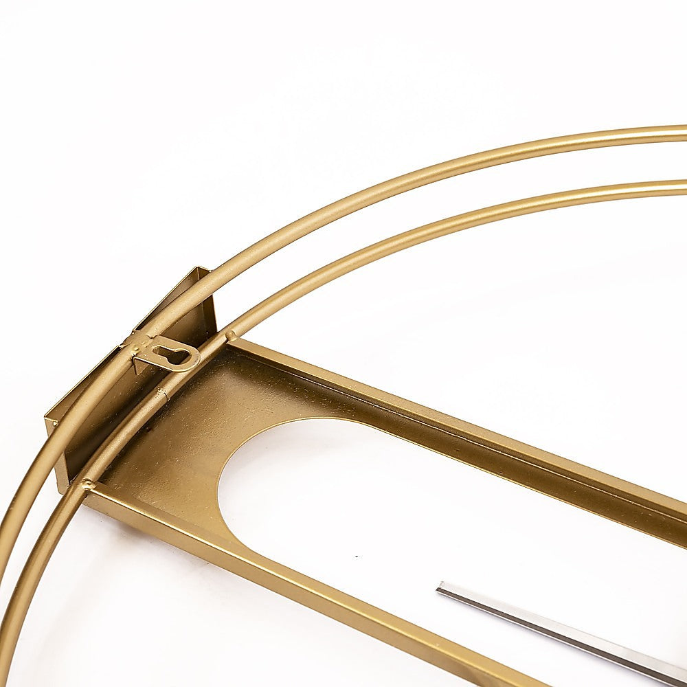 Gold Clover Metal Wall Clock 6