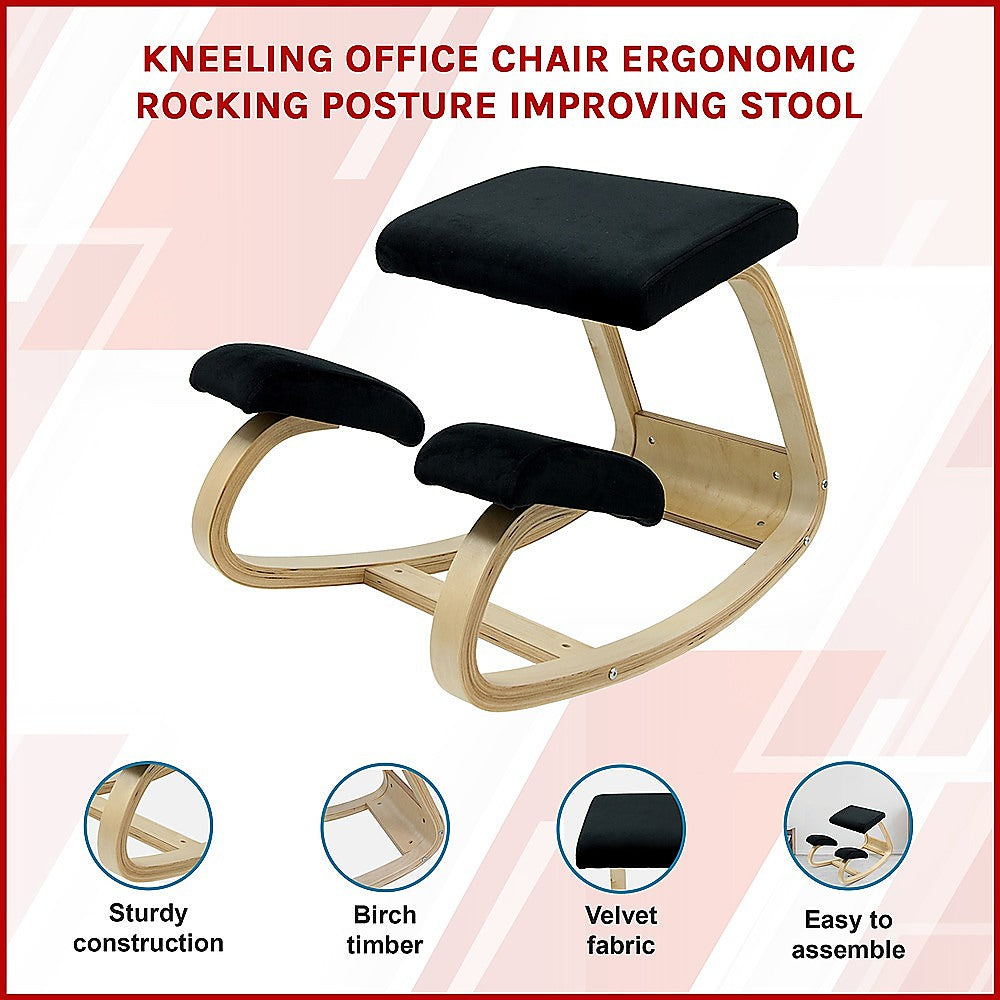 Kneeling Office Chair Ergonomic Rocking Posture Improving Stool 3