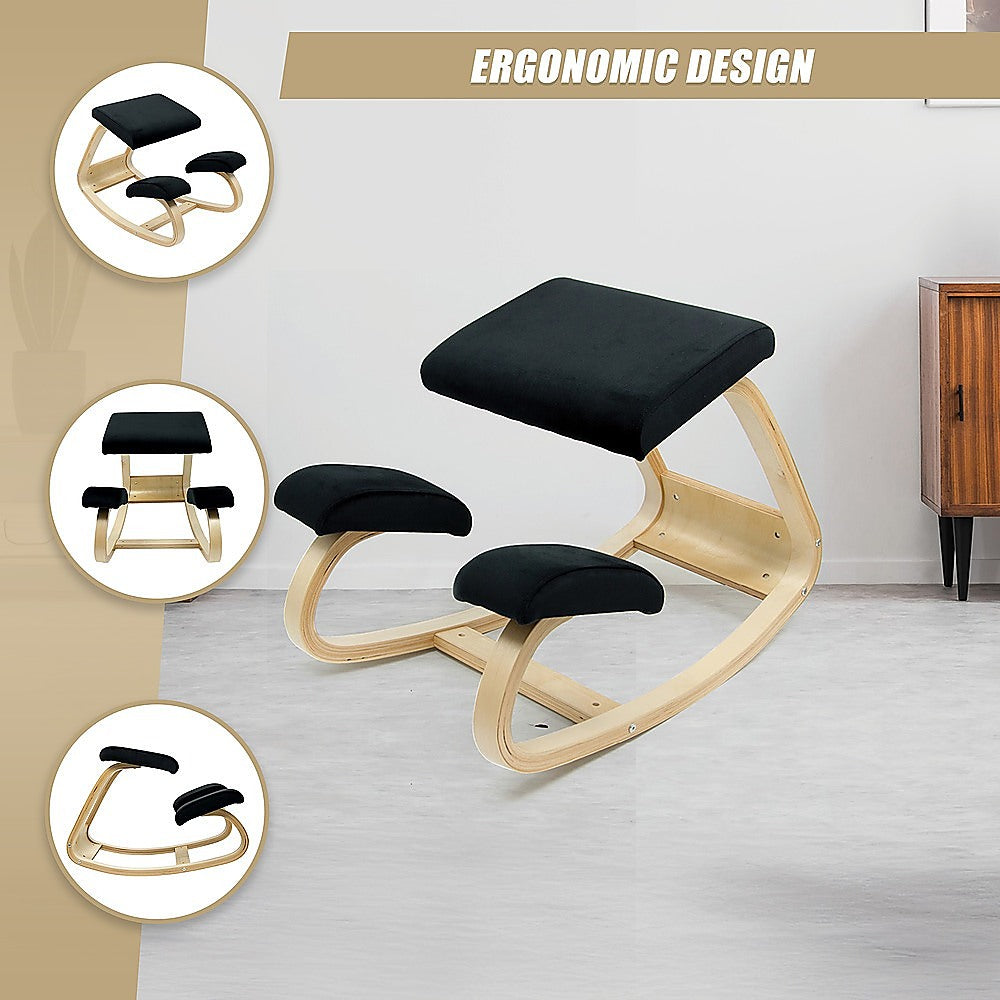 Kneeling Office Chair Ergonomic Rocking Posture Improving Stool 7