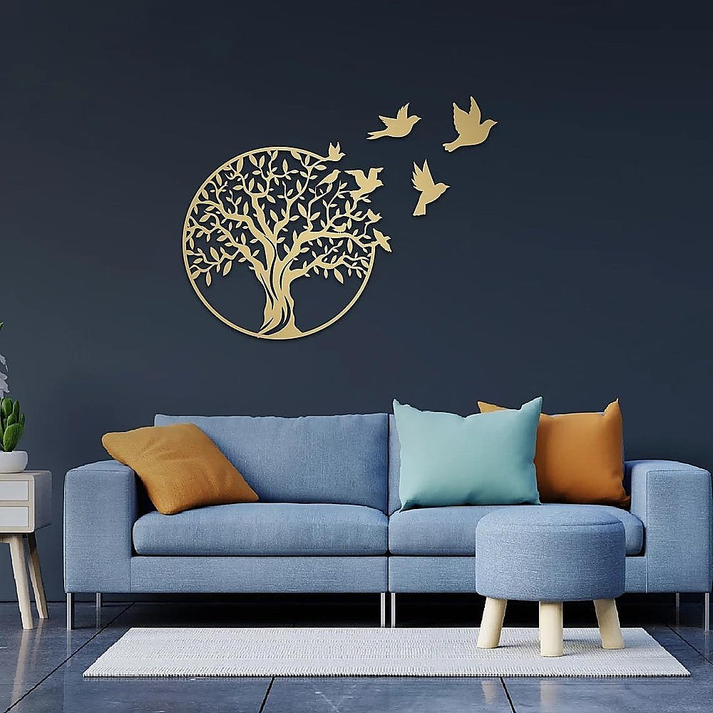 Metal Tree of Life Wall Art 7 Flying Birds Wall Sculpture 3