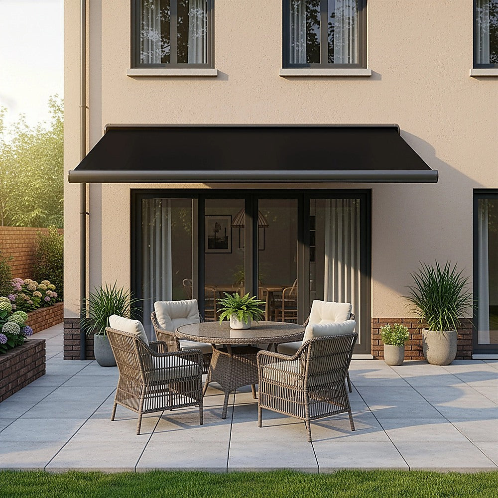 4.0m x 3.0m Retractable Folding Arm Awning Heavy Duty Full Cassette Motorised 3