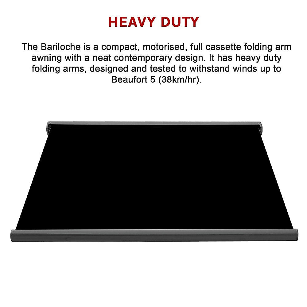 4.0m x 3.0m Retractable Folding Arm Awning Heavy Duty Full Cassette Motorised 9