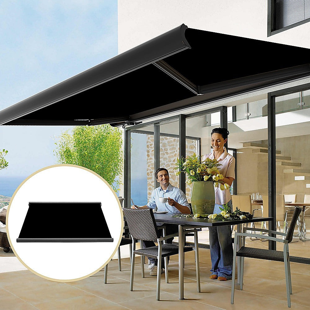 5.0m x 3.0m Retractable Folding Arm Awning Heavy Duty Full Cassette Motorised 7
