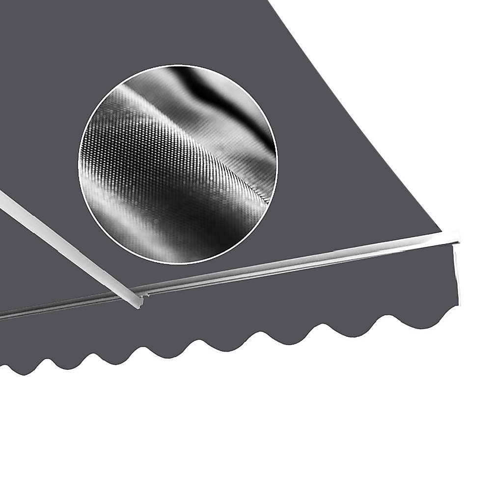 Outdoor Folding Arm Awning Retractable Sunshade Canopy Grey 5.0m x 3.0m 8