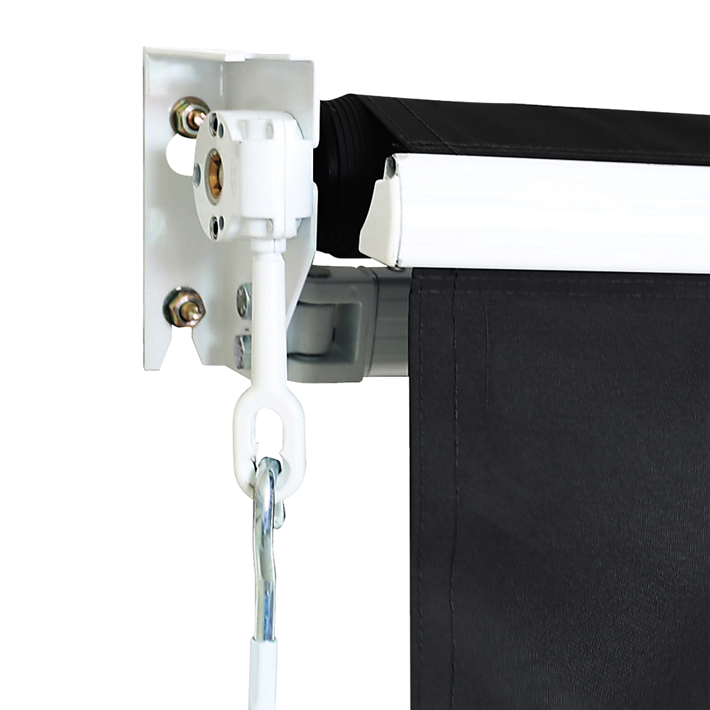 Outdoor Folding Arm Awning Retractable Sunshade Canopy Black 5.0m x 3.0m 4