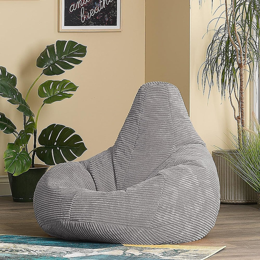 Jumbo Cord Beanbag Chair Cover Unfilled Large Bean Bag - Grey 5