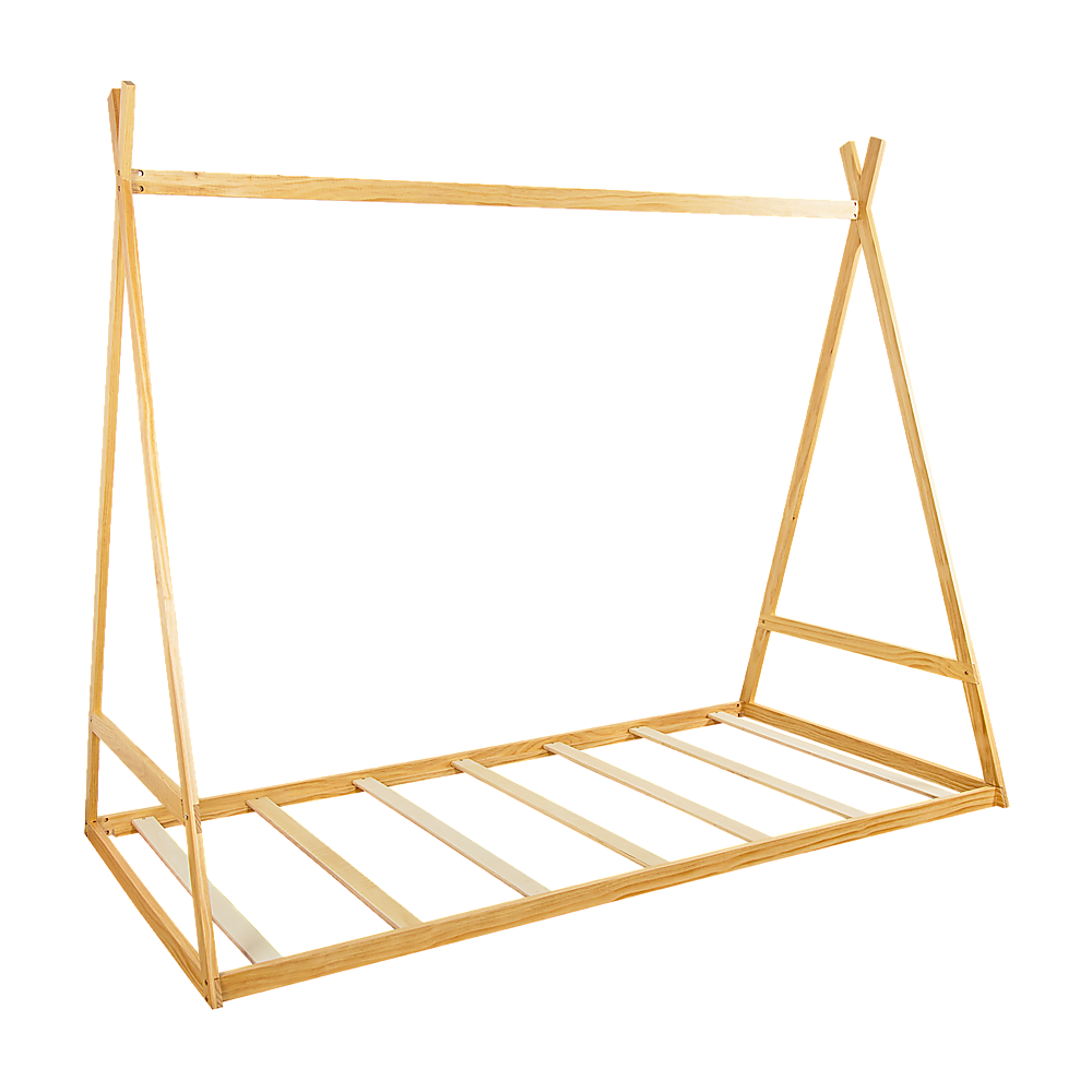 Kids Tent Montessori Toddler Floor Bed Wooden Bedframe 10