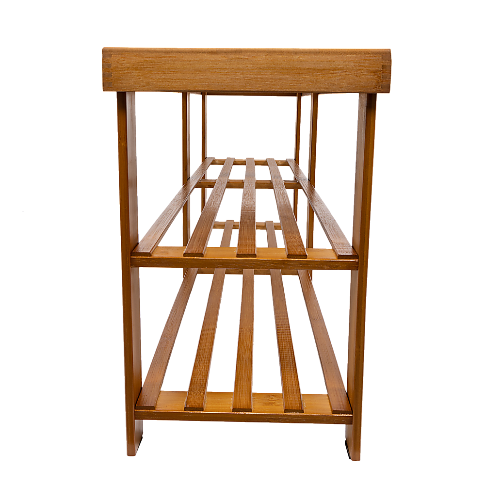 Bamboo Shoe Rack Wooden Bench Storage Organiser Cabinet Holder Stool 9