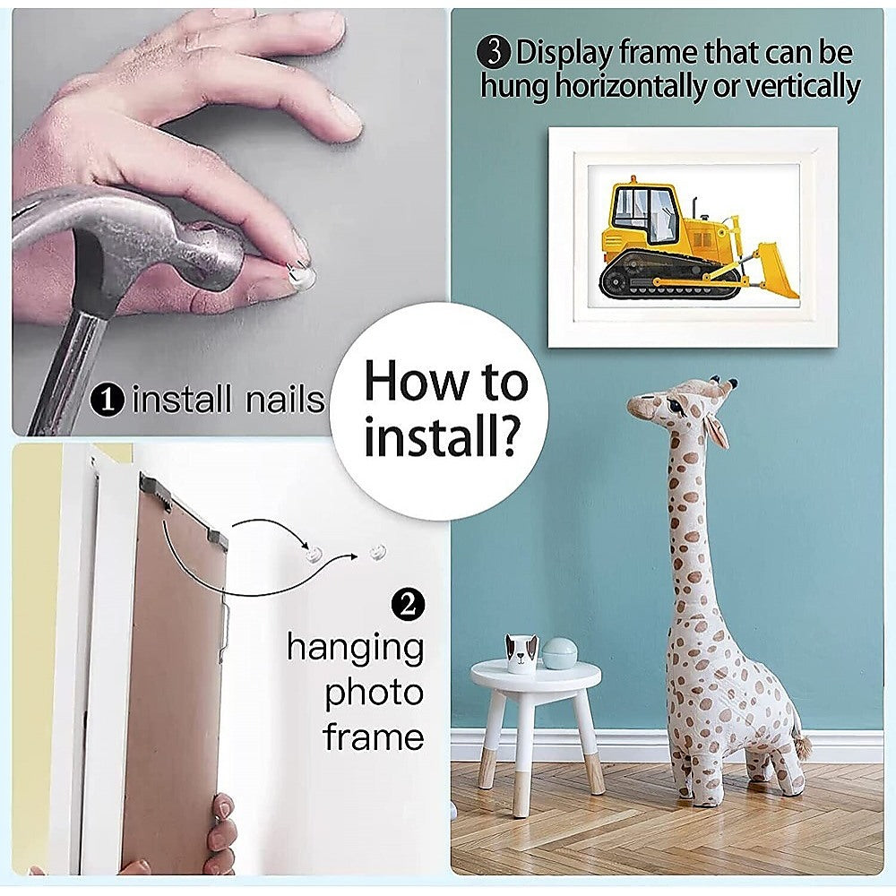 Kids Art Wood Frame Children Art Projects Display Hold 150 Pictures 6