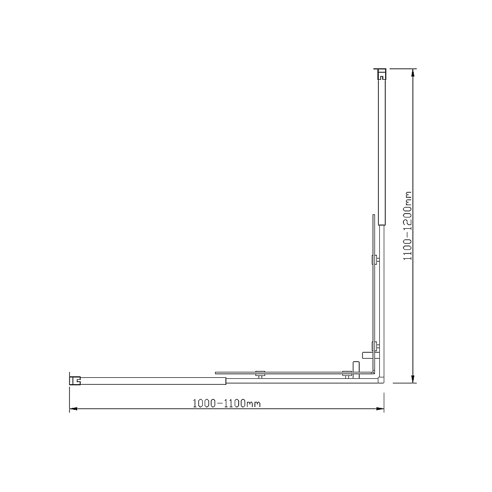 Adjustable 1100x1200mm Double Sliding Door Glass Shower Screen in Chrome 7