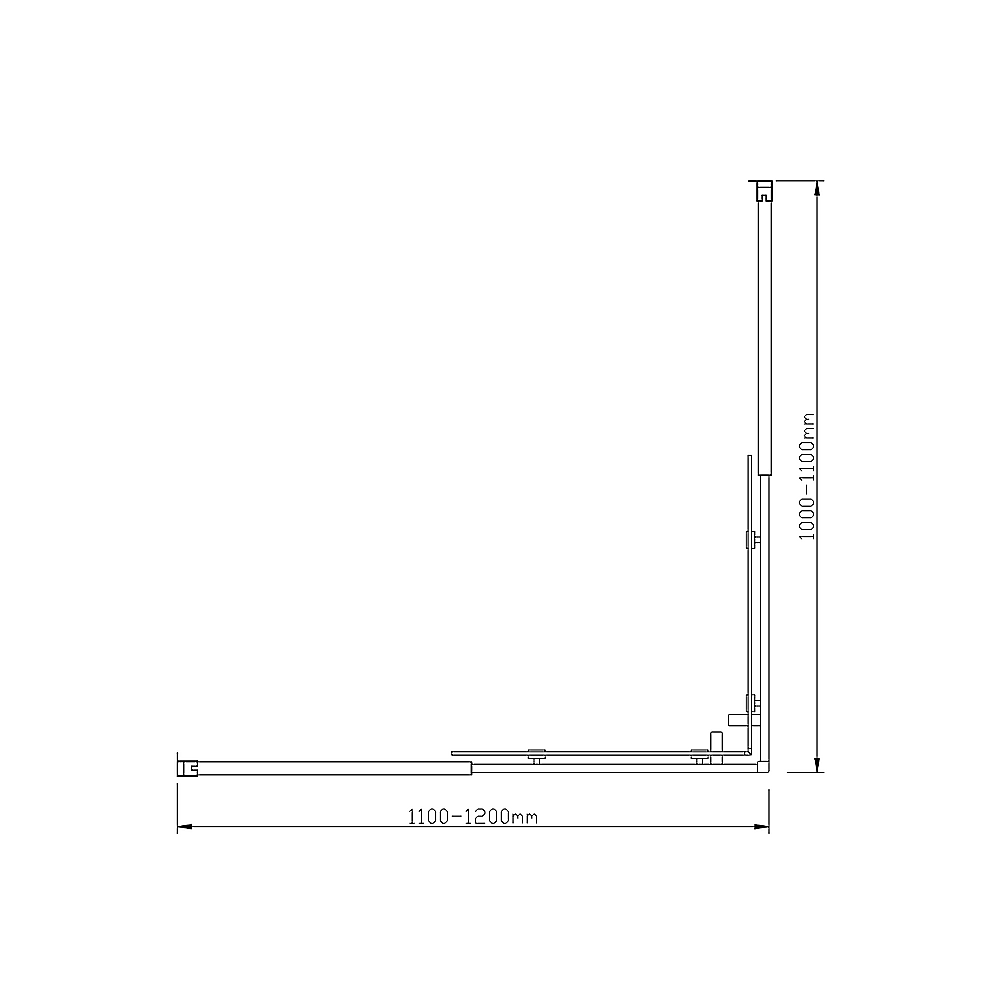 Adjustable 1200x1100mm Double Sliding Door Glass Shower Screen in Chrome 7
