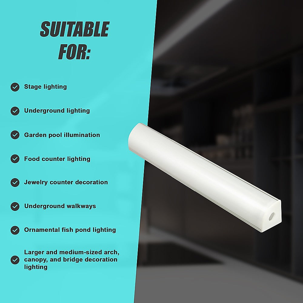 10 x 1M Aluminium LED Strip Light Channel Profile for Kitchen Cabinet 10