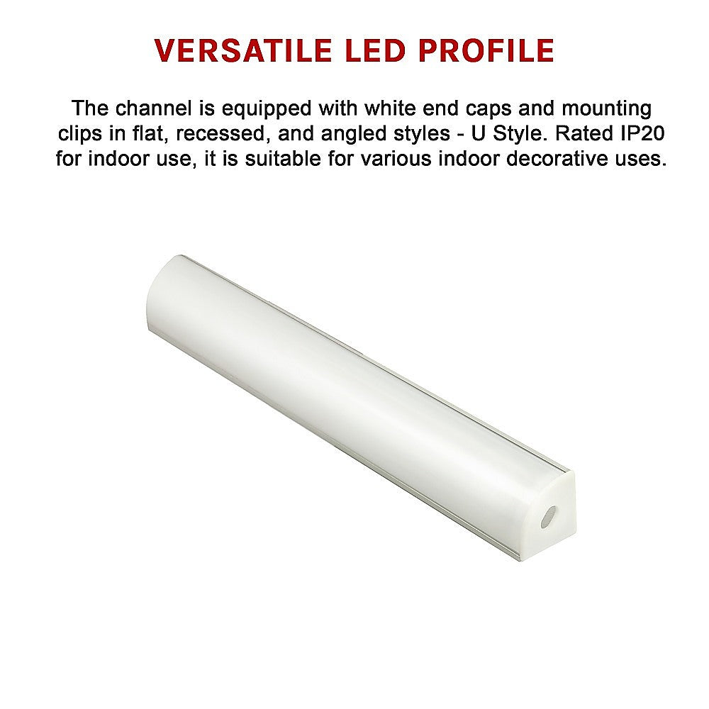10 x 1M Aluminium LED Strip Light Channel Profile for Kitchen Cabinet 11