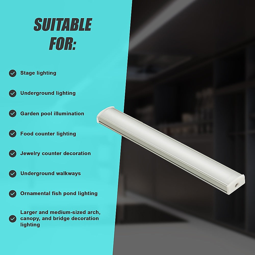 10 x 1M Aluminium LED Strip Light Channel Profile for Kitchen Cabinet 10