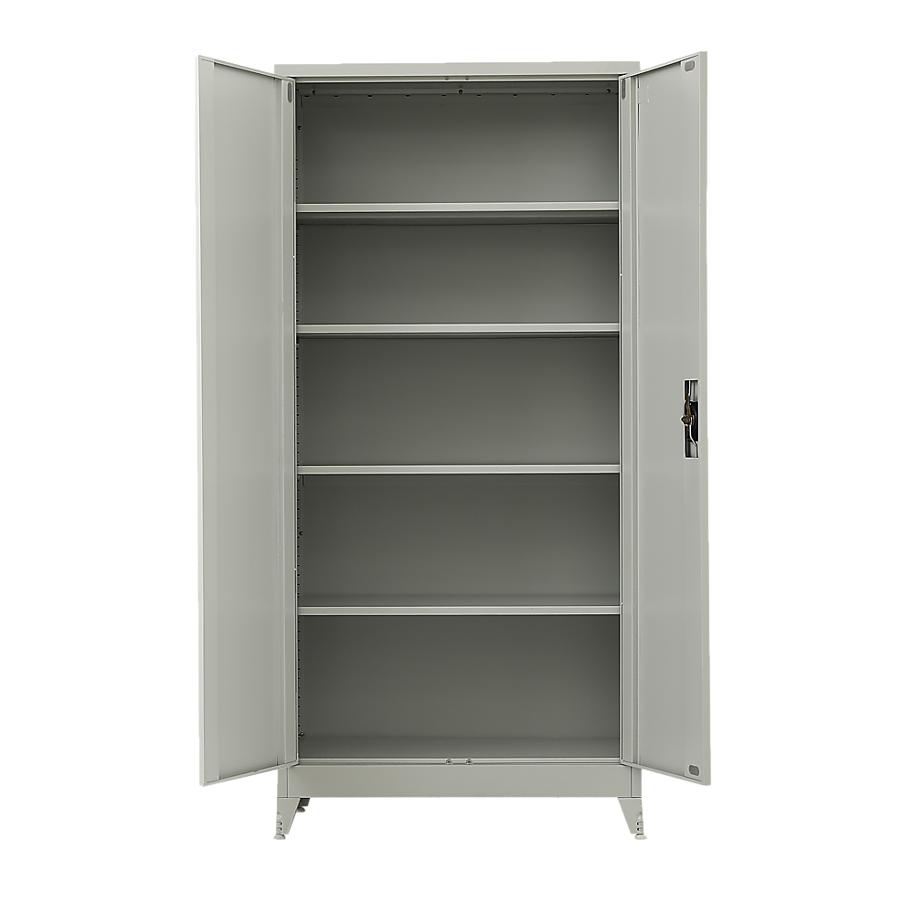 Two-Door Metal Cabinet Shelf Storage for Home Office Gym 8