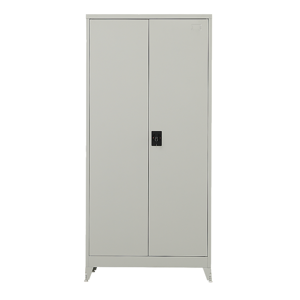 Two-Door Metal Cabinet Shelf Storage for Home Office Gym 10