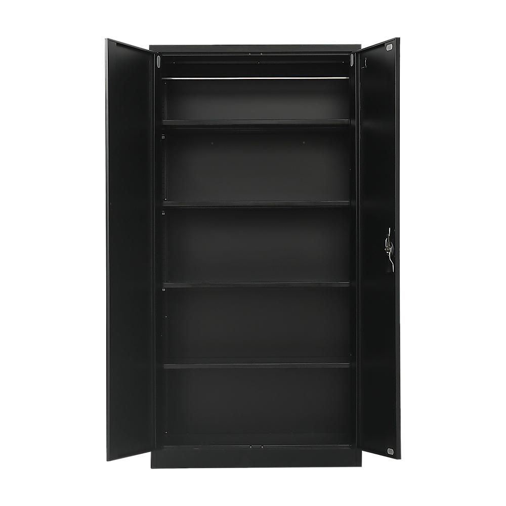 Two-Door Metal Cabinet Shelf Storage for Home Office Gym 11