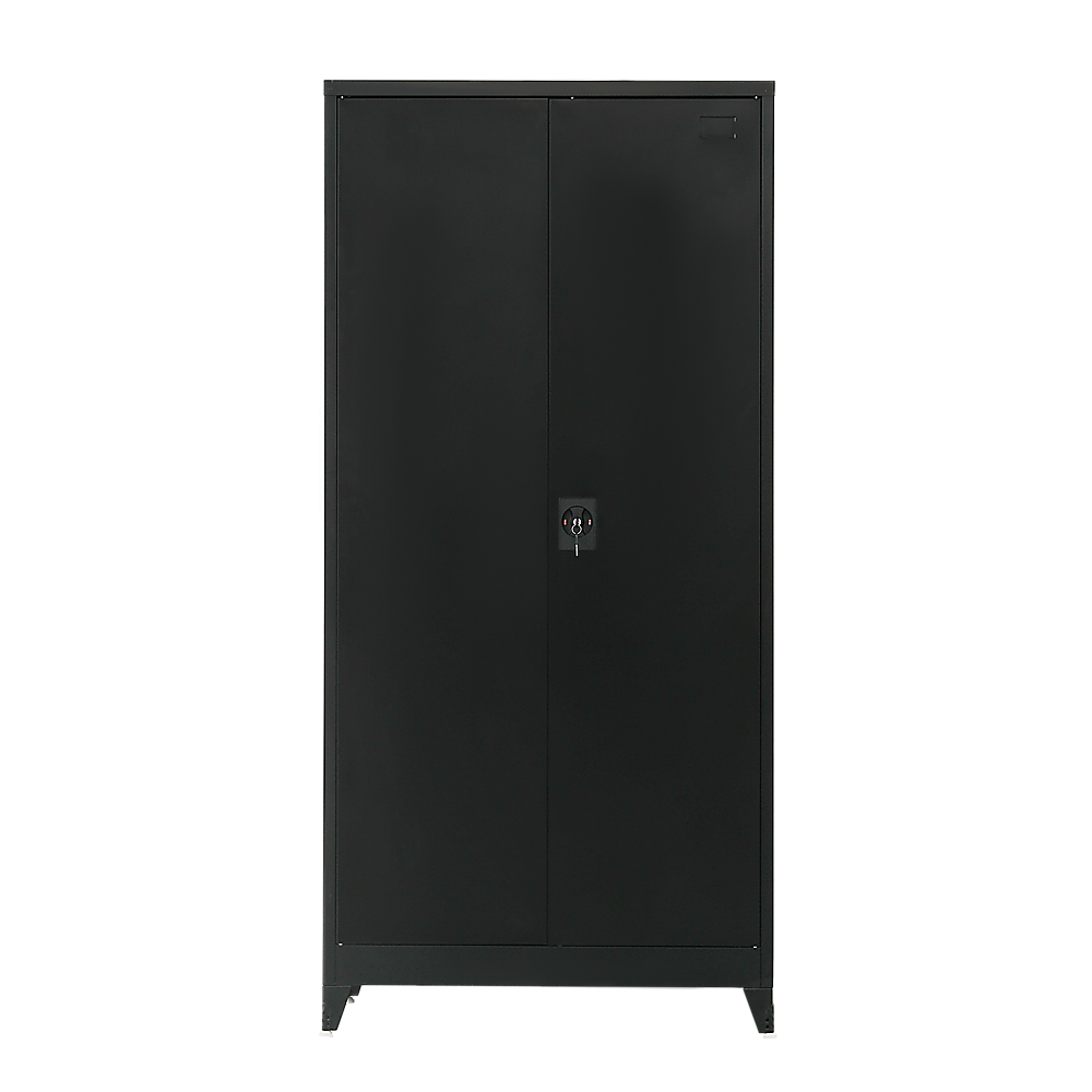 Two-Door Metal Cabinet Shelf Storage for Home Office Gym 4