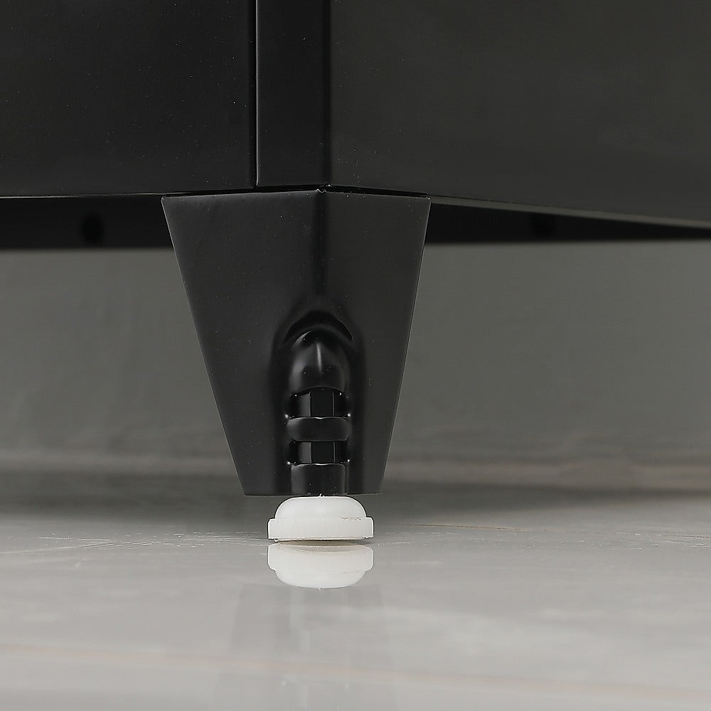 Two-Door Metal Cabinet Shelf Storage for Home Office Gym 5