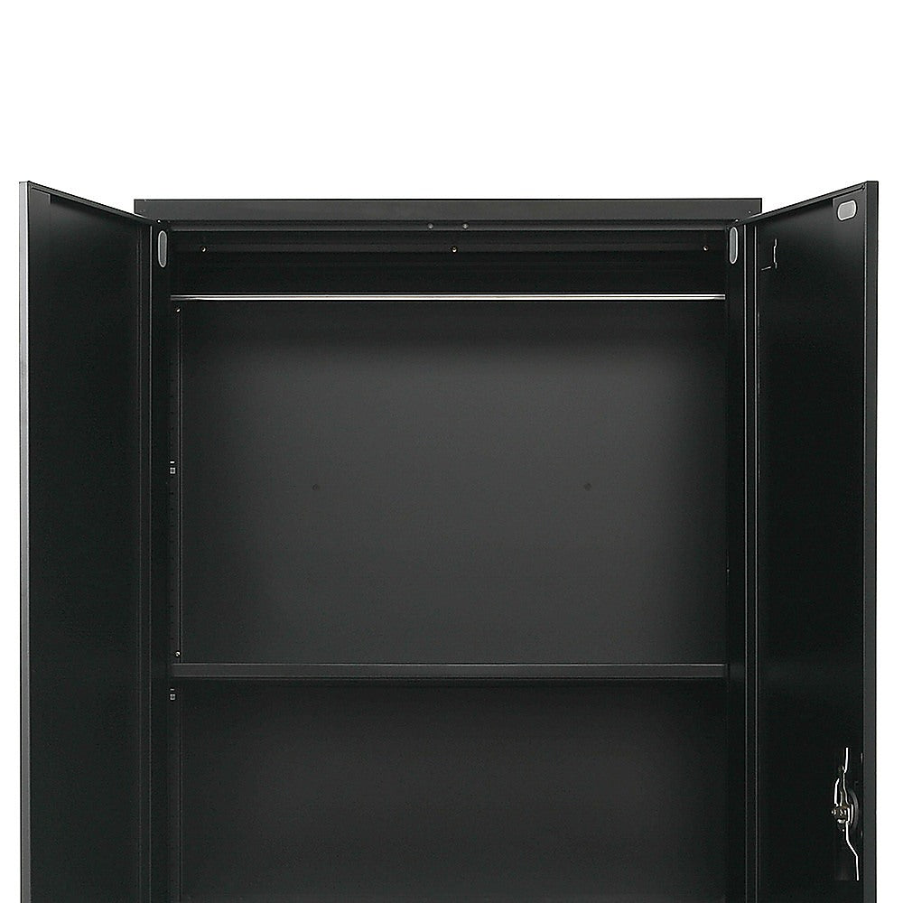 Two-Door Metal Cabinet Shelf Storage for Home Office Gym 12