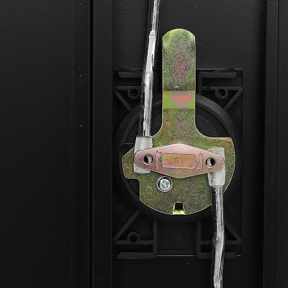 Two-Door Metal Short Cabinet Shelf Storage for Home Office Gym 4