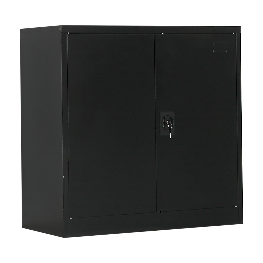 Two-Door Metal Short Cabinet Shelf Storage for Home Office Gym 6