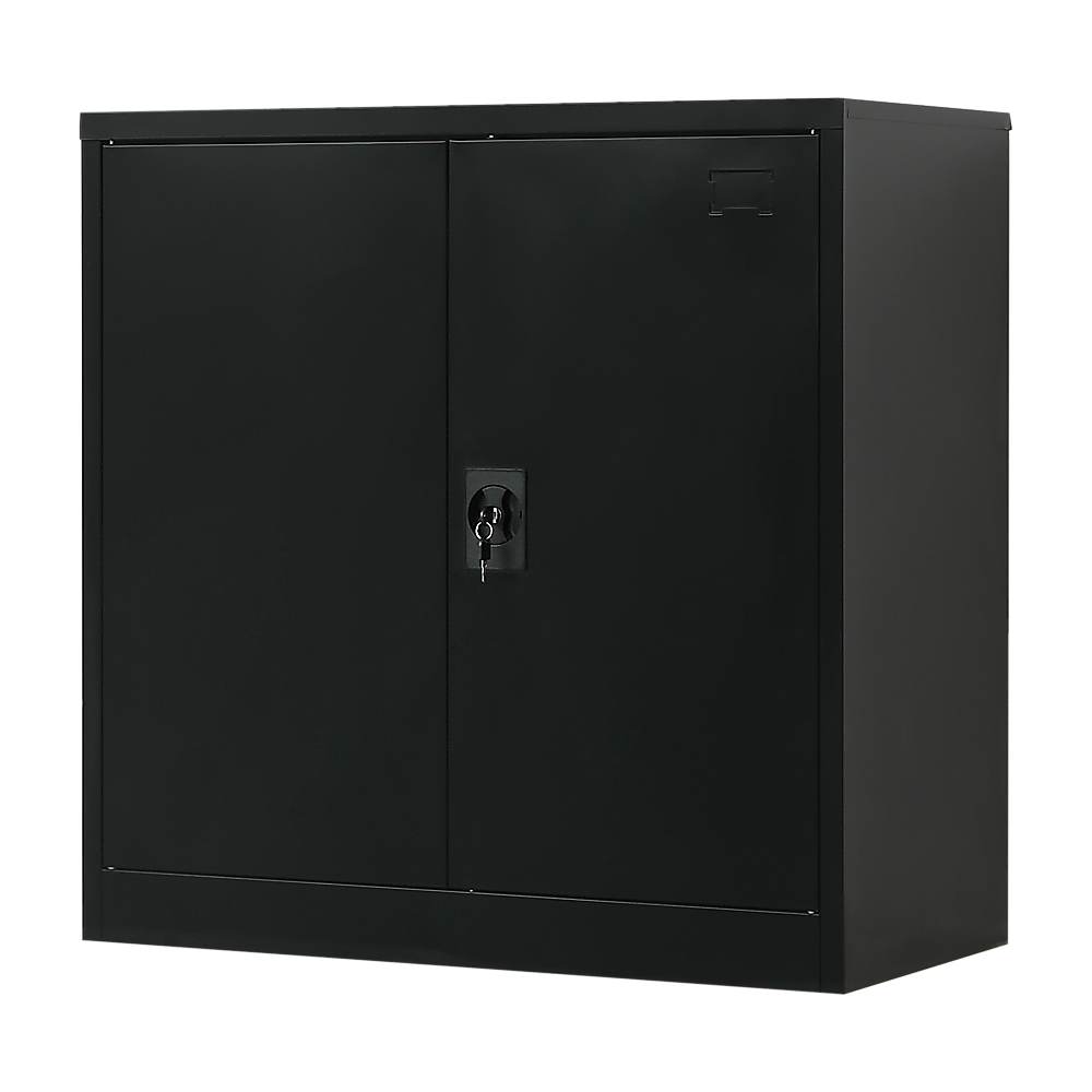 Two-Door Metal Short Cabinet Shelf Storage for Home Office Gym 9