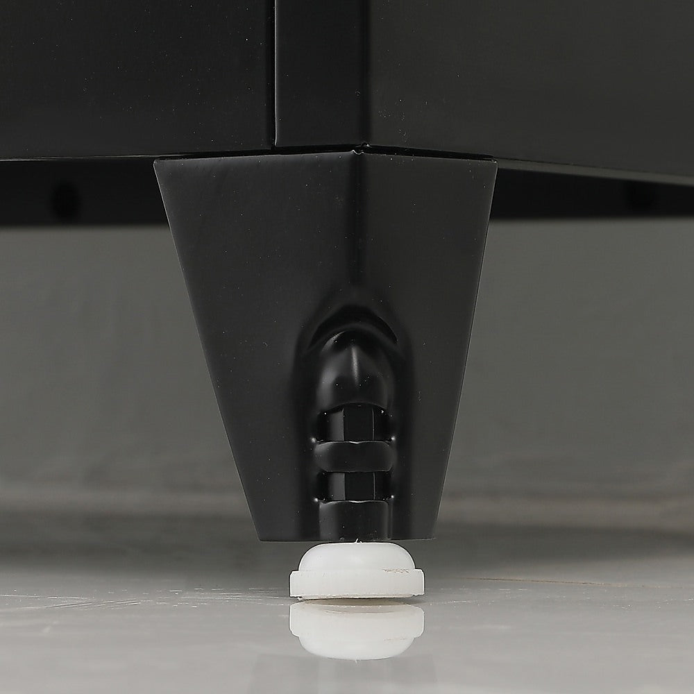 Two-Door Metal Short Cabinet Shelf Storage for Home Office Gym 4