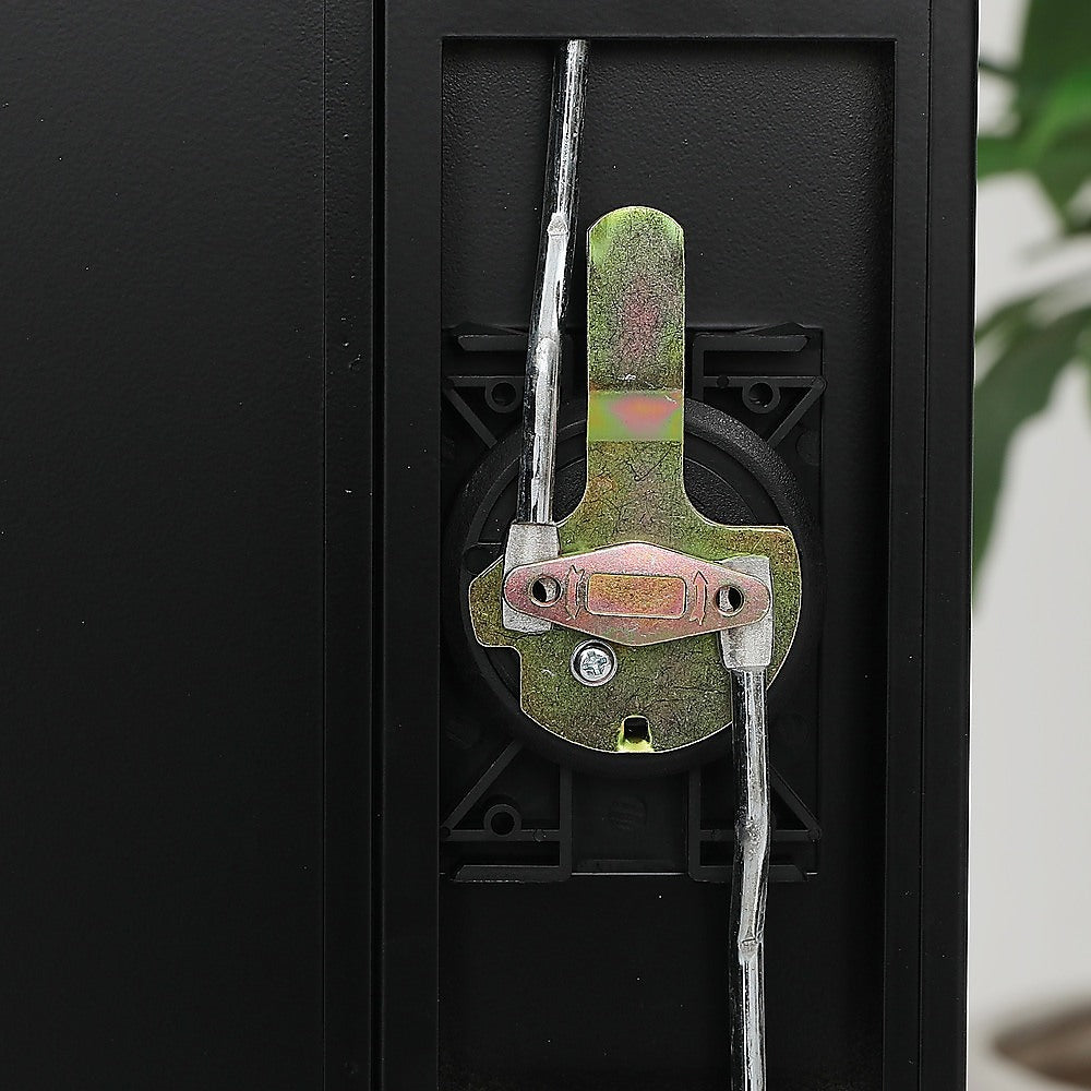 Two-Door Metal Short Cabinet Shelf Storage for Home Office Gym 7