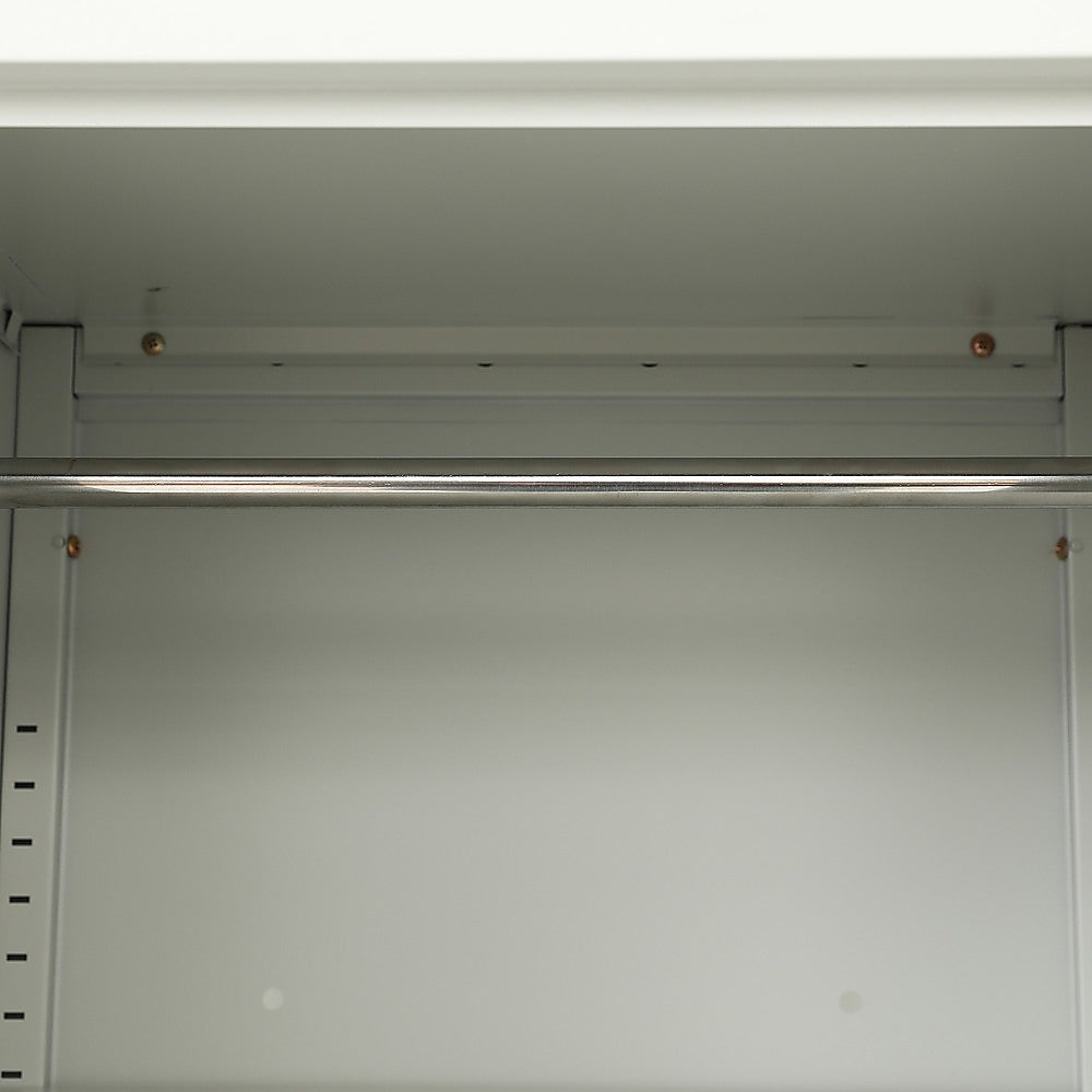 Single-Door Metal Tall Cabinet Shelf Storage for Home Office Gym 10