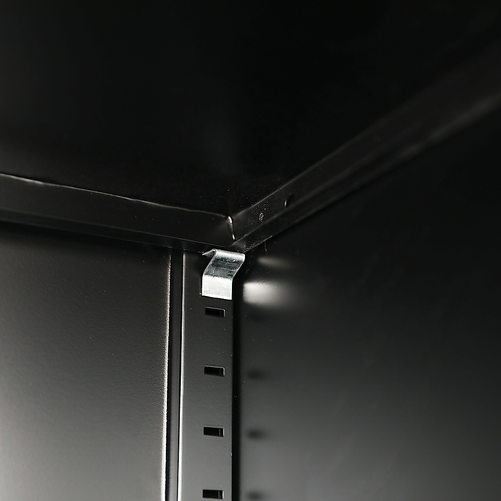 Single-Door Metal Tall Cabinet Shelf Storage for Home Office Gym 5