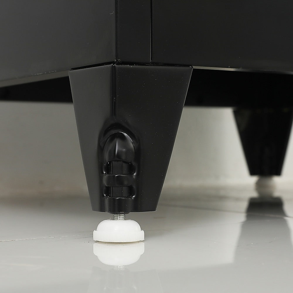 Single-Door Metal Tall Cabinet Shelf Storage for Home Office Gym 5