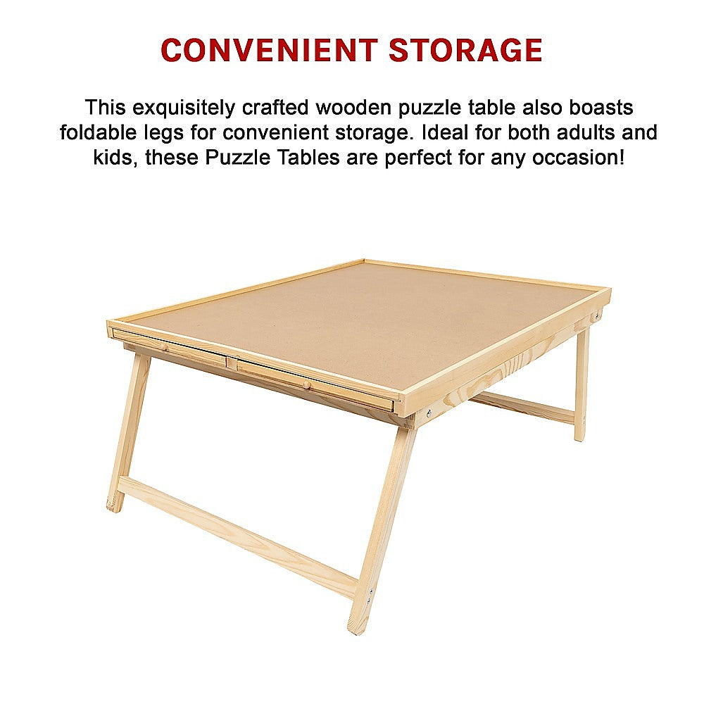 1500 Piece Puzzle Board, 70cm x 90cm Wooden Jigsaw Puzzle Table with Legs 14