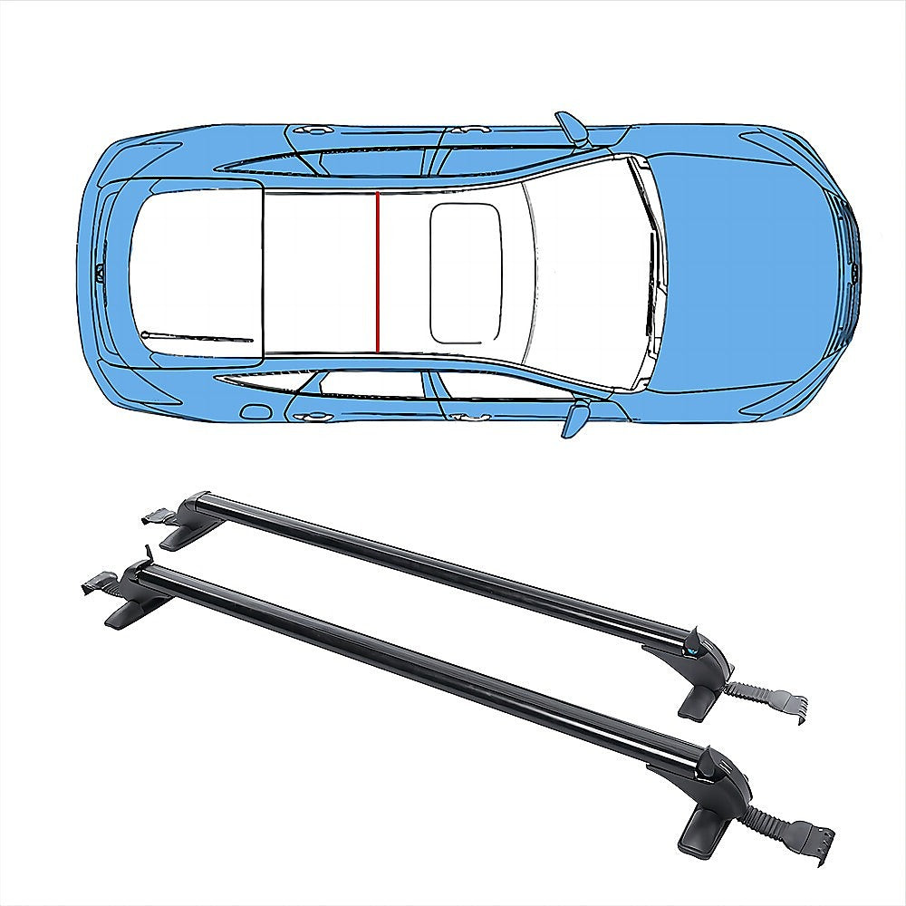 Lockable Aluminium Car Roof Rack Bars Without Rail Anti Theft Luggage Carrier 7