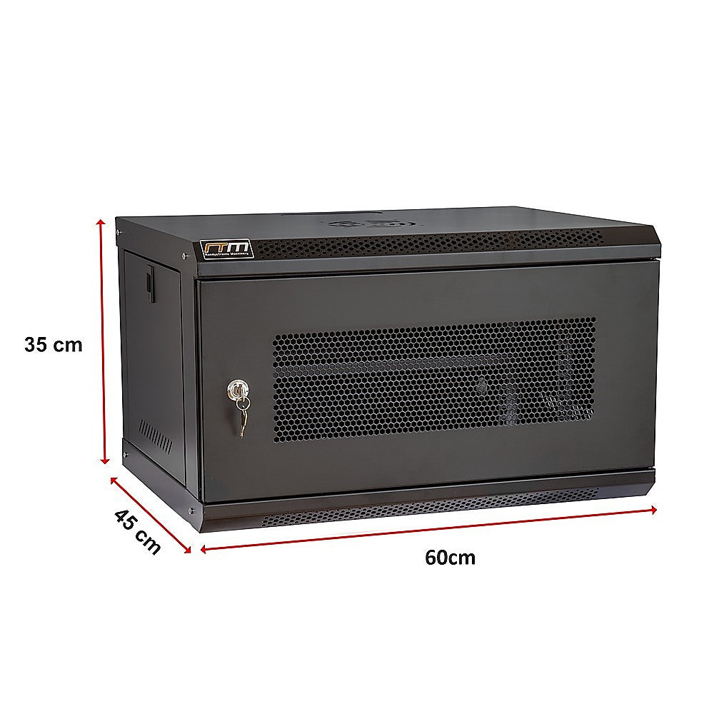 19" 6U Wall Mount Network DVR NVR Data Cabinet Enclosure 12