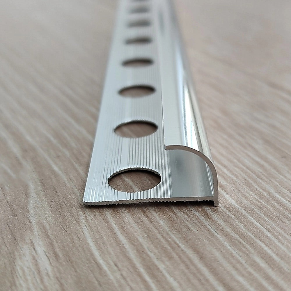 10 x Tile Trim Heavy Duty Round Edge Aluminium 10mm 6