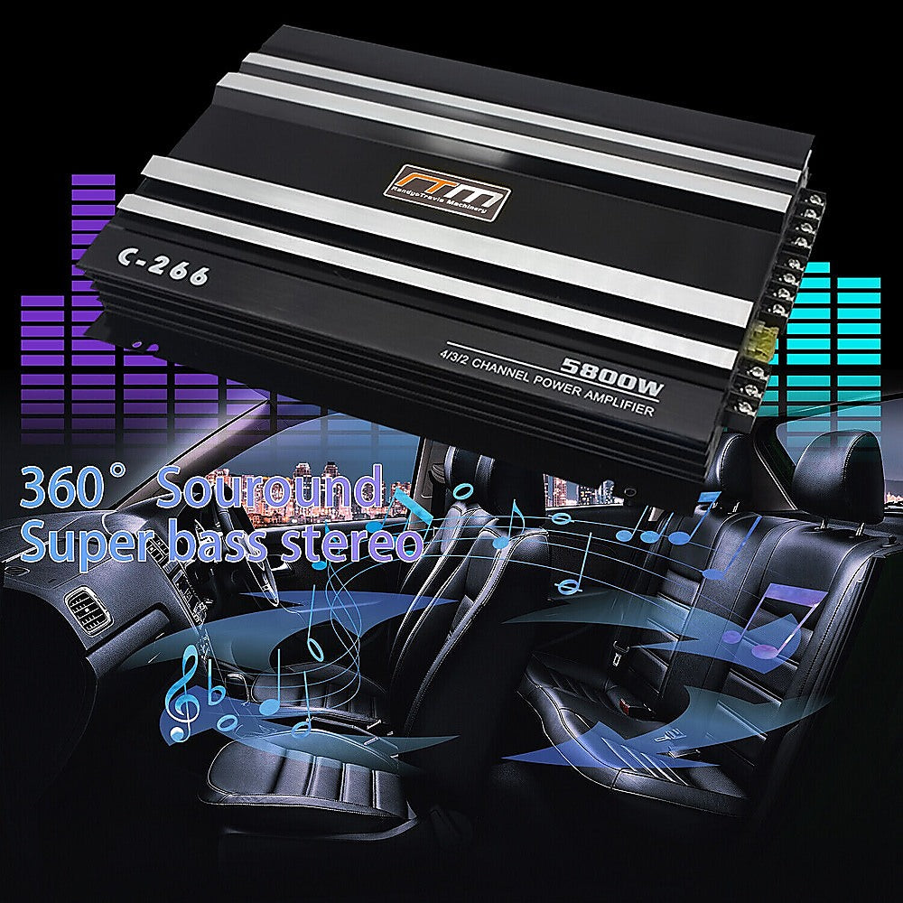 5800W Watt 4 Channel Car Truck Amplifier Stereo Audio Speaker Amp System Device 3