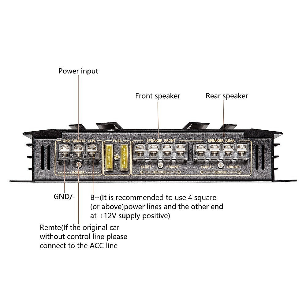 5800W Watt 4 Channel Car Truck Amplifier Stereo Audio Speaker Amp System Device 8