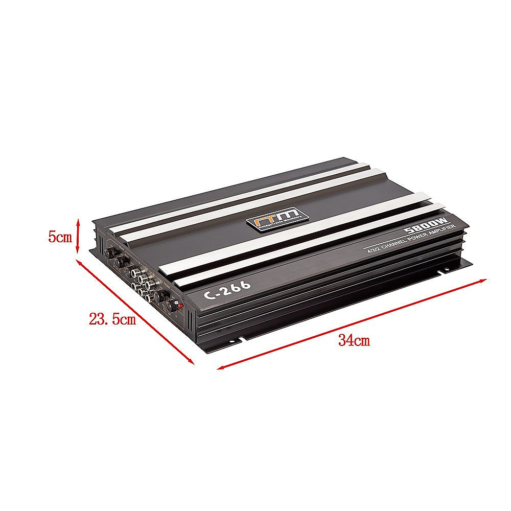 5800W Watt 4 Channel Car Truck Amplifier Stereo Audio Speaker Amp System Device 9