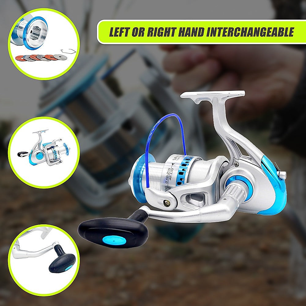 High Speed Saltwater Metal Spinning Fishing Reel Large Sea Fishing Reels 8