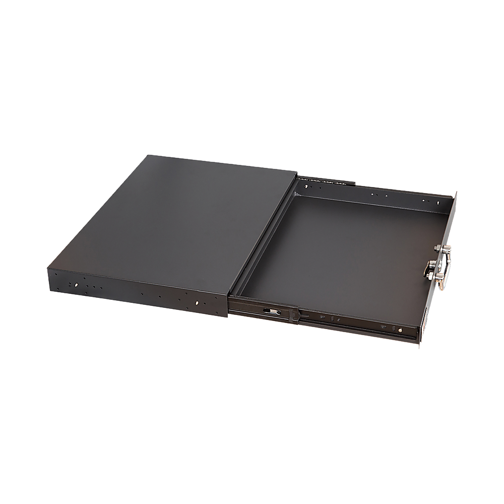 1U Locking Rack Mount Drawer Secure Steel Storage for 19" Network Server 5