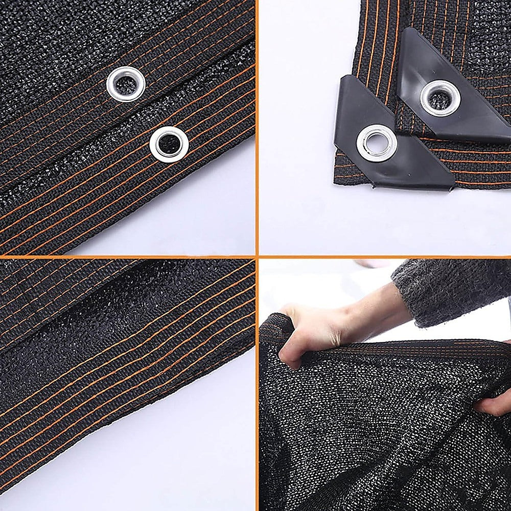 15m x 2m Fence Windscreen Privacy Screen Shade Cover Black Fabric Mesh Garden 5