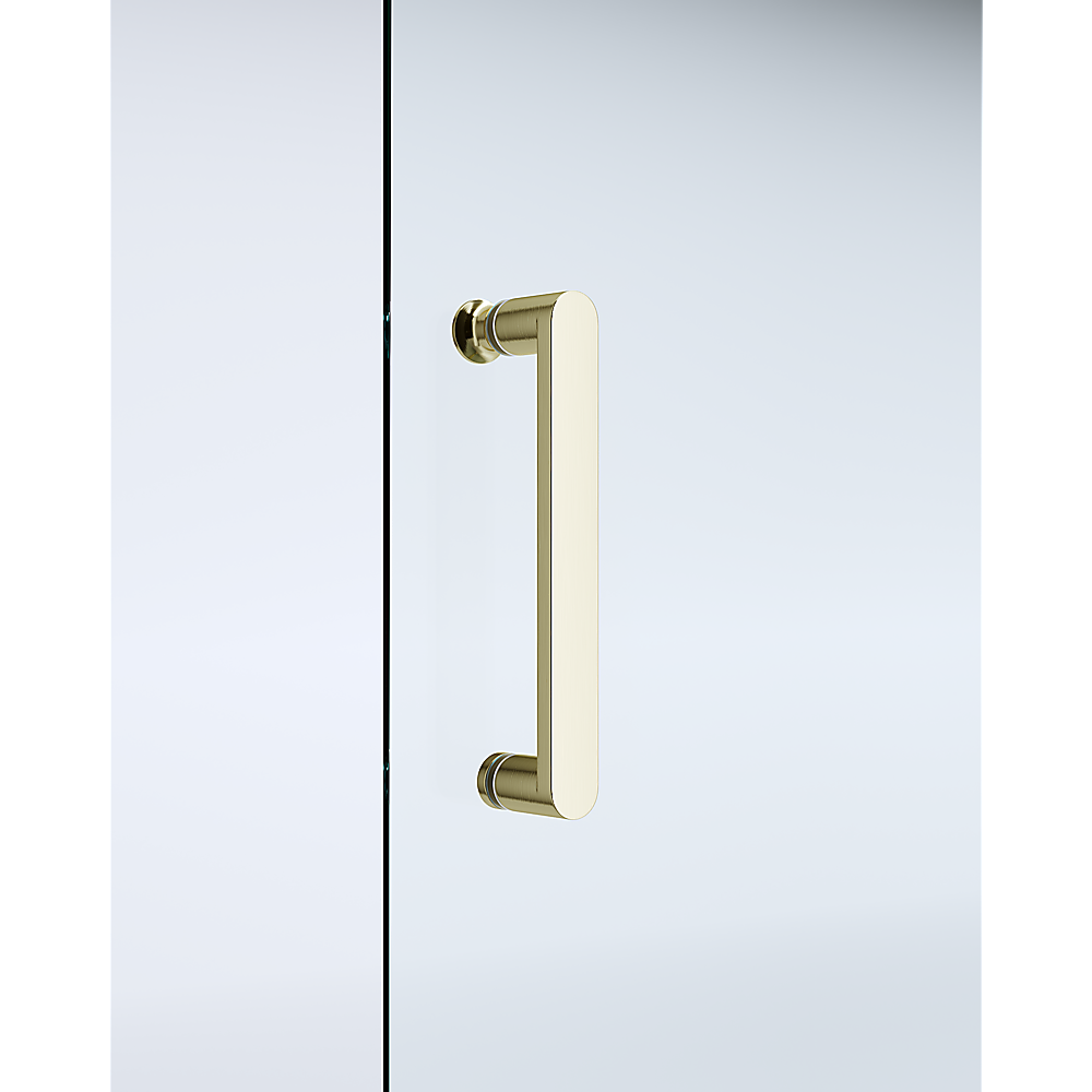 Adjustable 1000x1000mm Double Sliding Door Glass Shower Screen in Gold 4