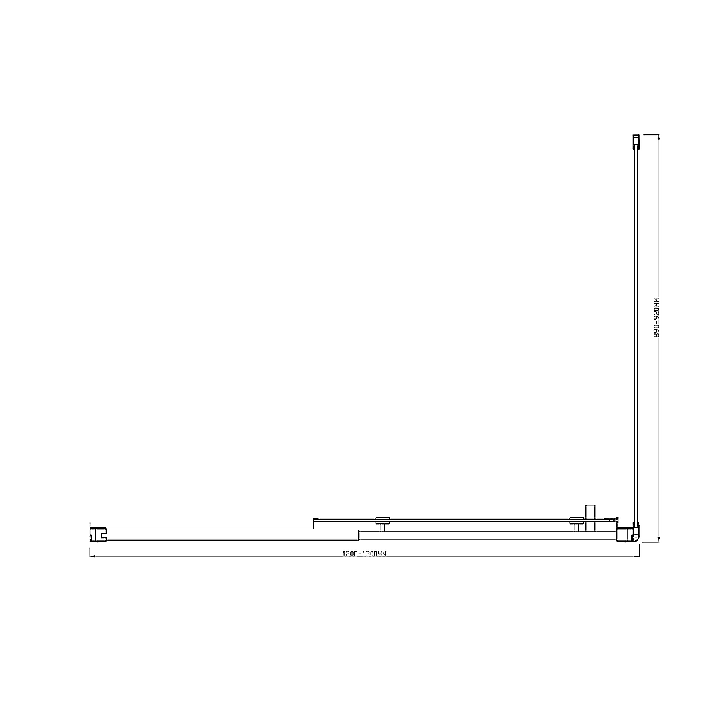 Adjustable 1300x920mm Single Door Corner Sliding Glass Shower Screen in Chrome 7