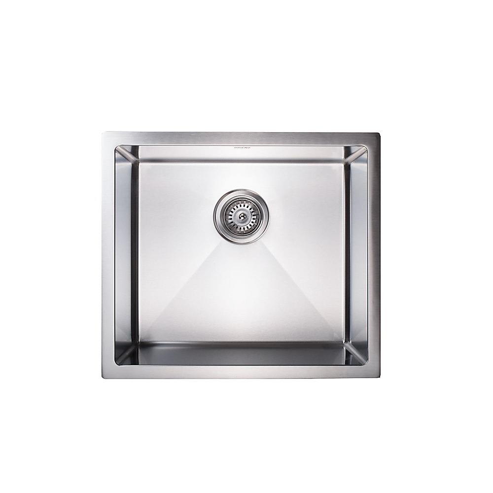 510x450mm Handmade Stainless Steel Undermount / Topmount Kitchen Laundry Sink with Waste 4