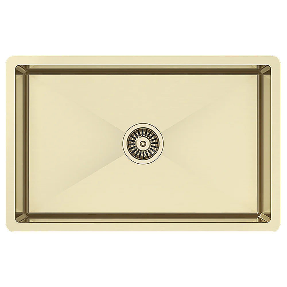 700x450mm Handmade Stainless Steel Undermount / Topmount Kitchen Laundry Sink with Waste