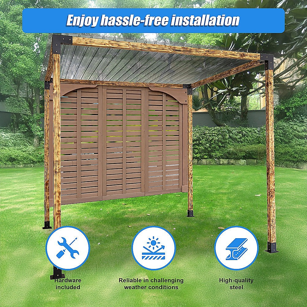 Roof Pergola Gazebo Shed Matte Black Steel Brackets DIY Kits 5